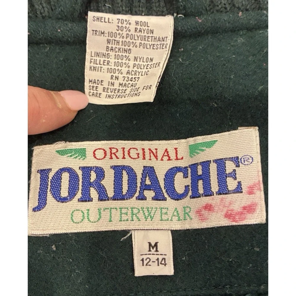 Vintage Jordache Wool Varsity Jacket Teen Girls M 12-14 Classic Retro‎ 80's 90's